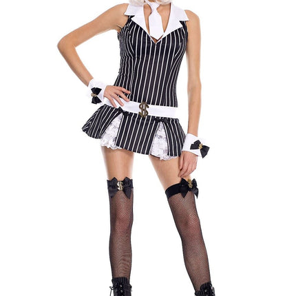 Gangster Woman Costume With Hat by Music Legs only at  TeeJayTraders.com - Image 2