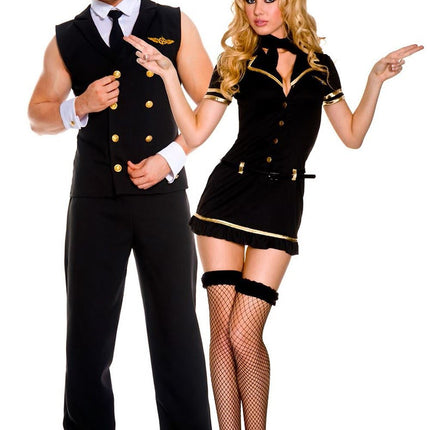 Mile High Club Stewardess Woman Costume by Music Legs only at  TeeJayTraders.com