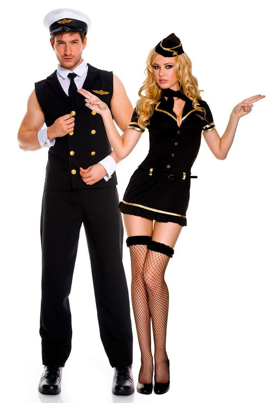 Mile High Club Stewardess Woman Costume by Music Legs only at  TeeJayTraders.com