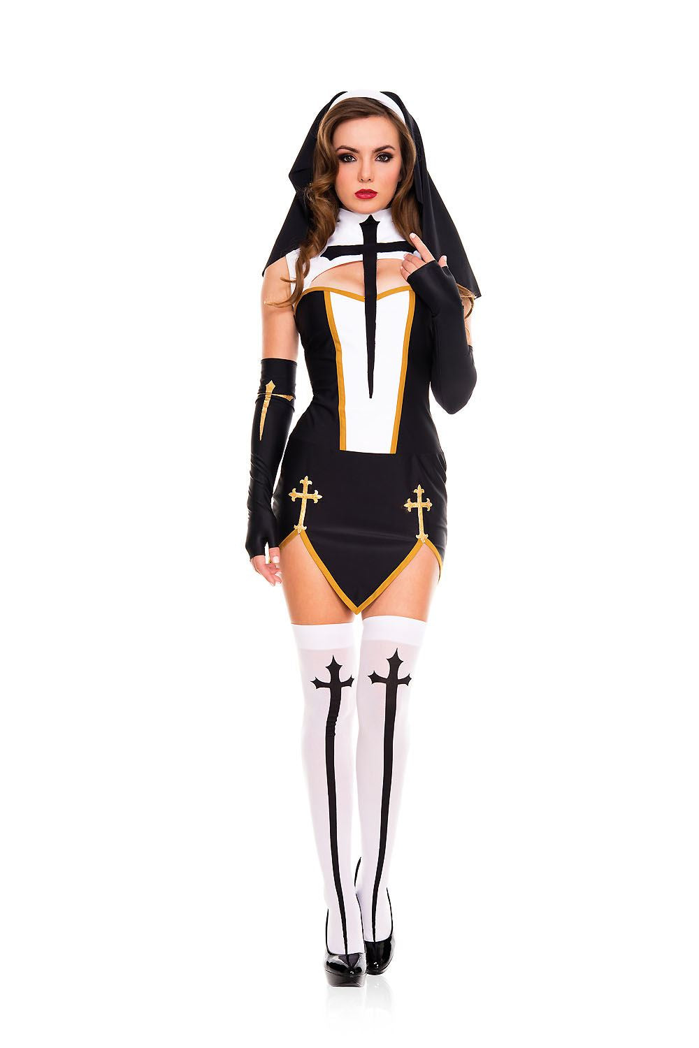 Bad Habit Nun Women Costume by Music Legs Costumes only at  TeeJayTraders.com