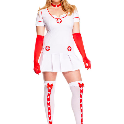Naughty Nurse Plus Woman Costume by Music Leg only at  TeeJayTraders.com