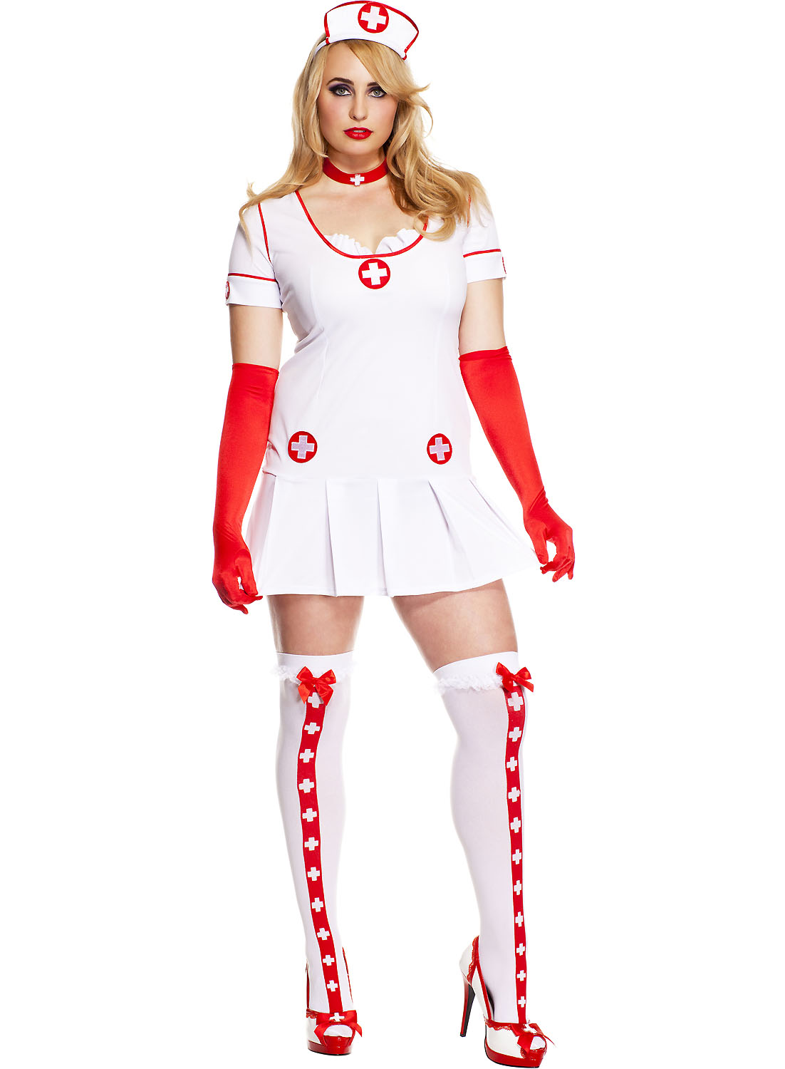 Naughty Nurse Plus Woman Costume by Music Leg only at  TeeJayTraders.com