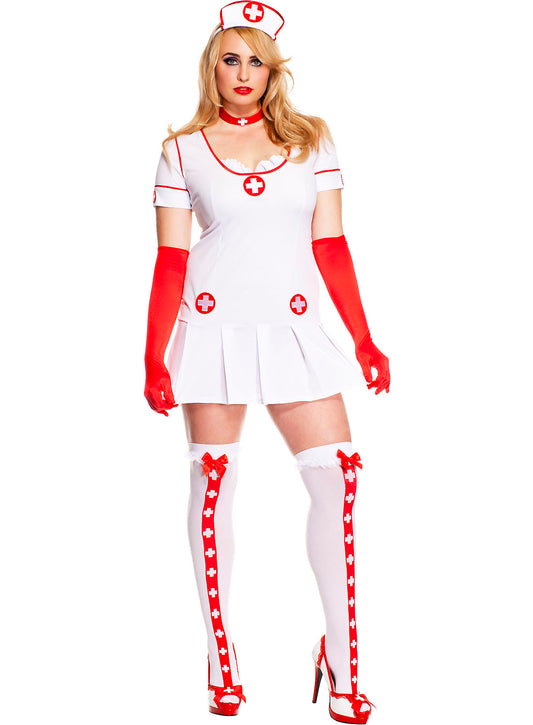 Naughty Nurse Plus Woman Costume by Music Leg only at  TeeJayTraders.com