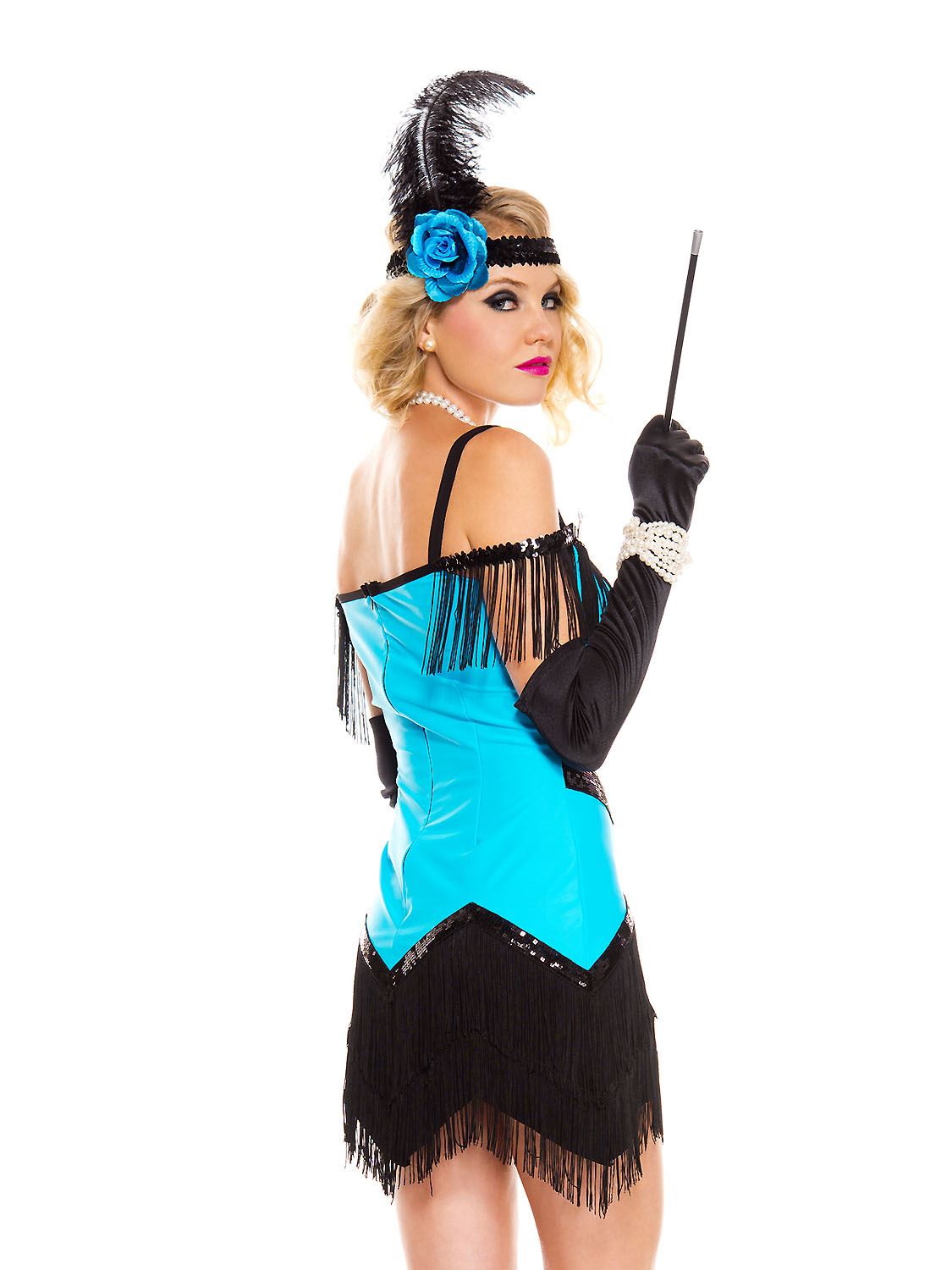 Socialite 1920s Flapper Woman Costume by Music Legs only at  TeeJayTraders.com - Image 2