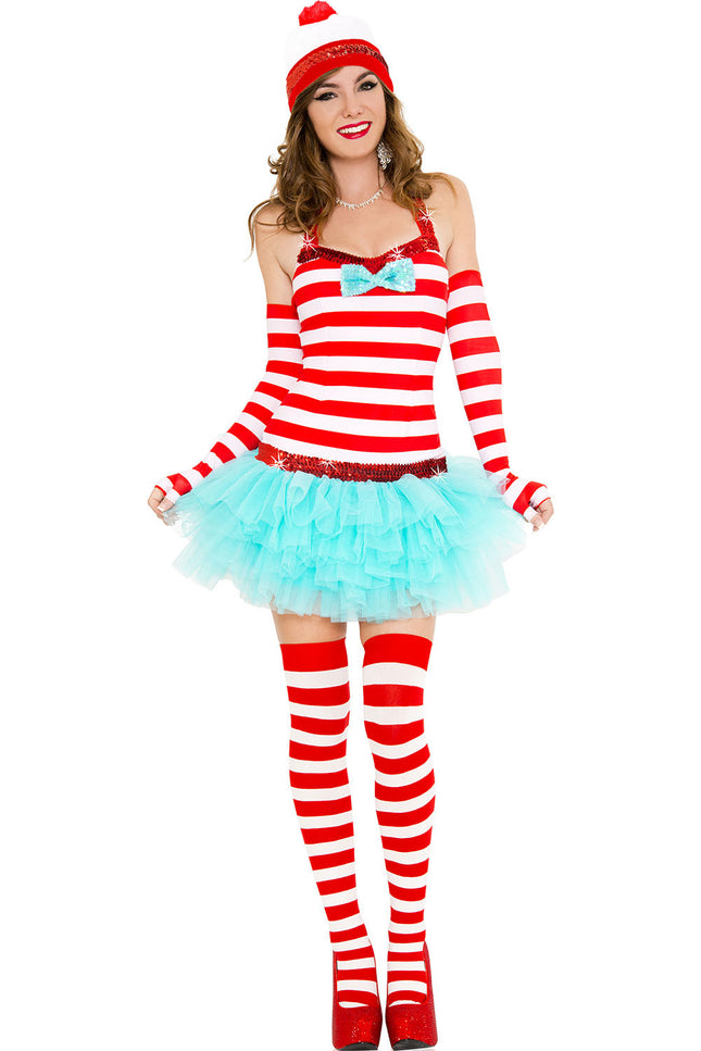 Adventurous Traveler Woman Red and White Dress by Music Legs only at  TeeJayTraders.com