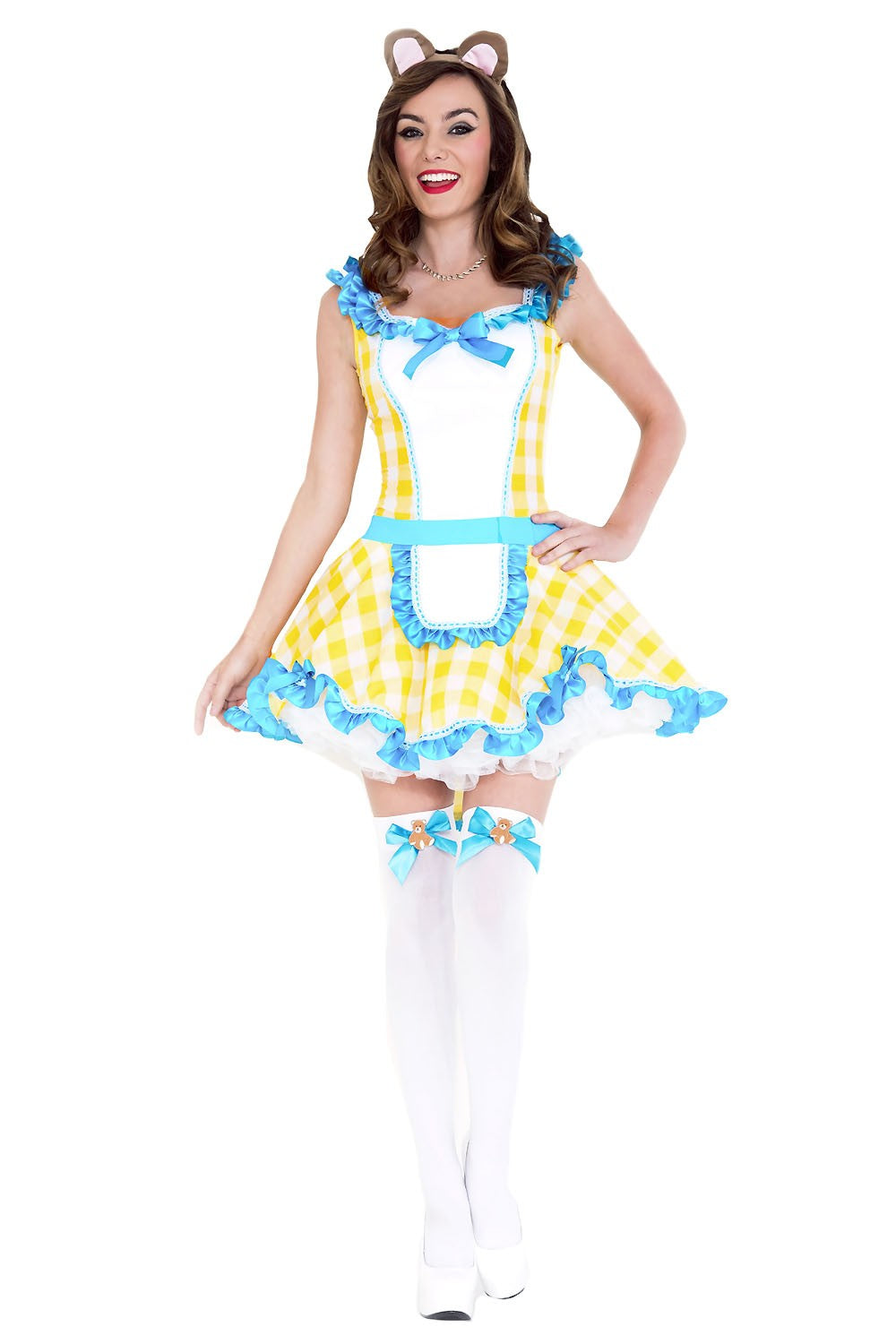 Glistening Goldy Woman Costume by Music Legs only at  TeeJayTraders.com