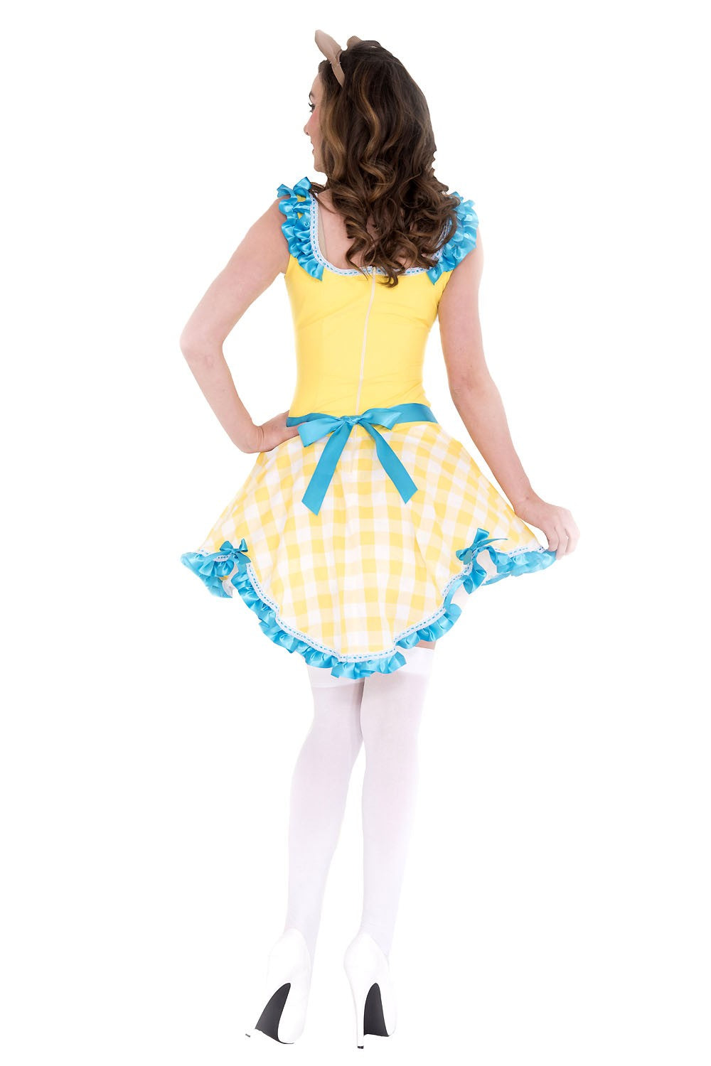 Glistening Goldy Woman Costume by Music Legs only at  TeeJayTraders.com - Image 2
