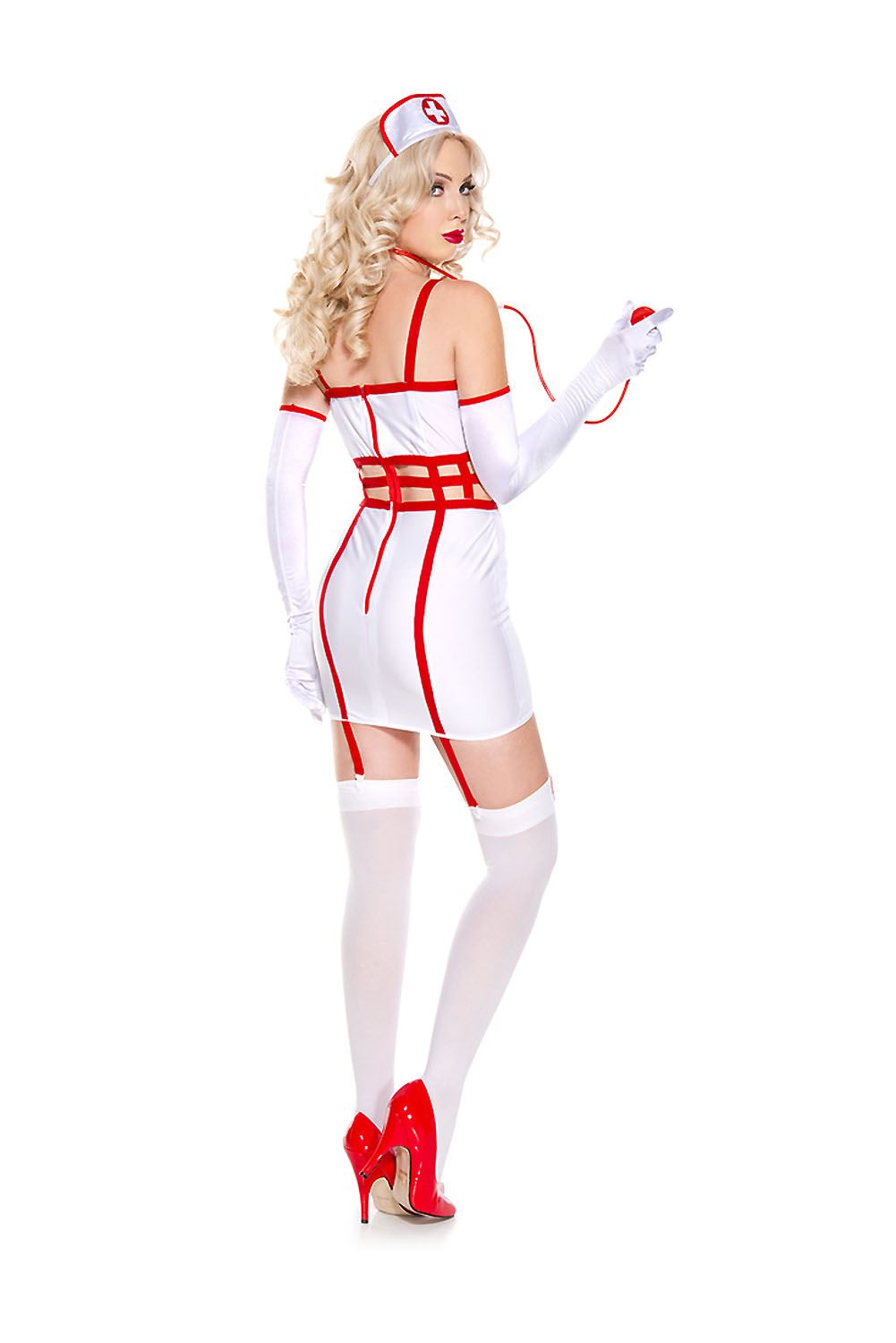 Caged Nurse Woman Costume by Music Legs only at  TeeJayTraders.com - Image 2