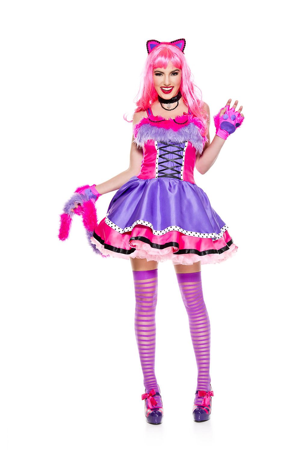 Wonderland Kitty Woman Costume by Music Legs only at  TeeJayTraders.com