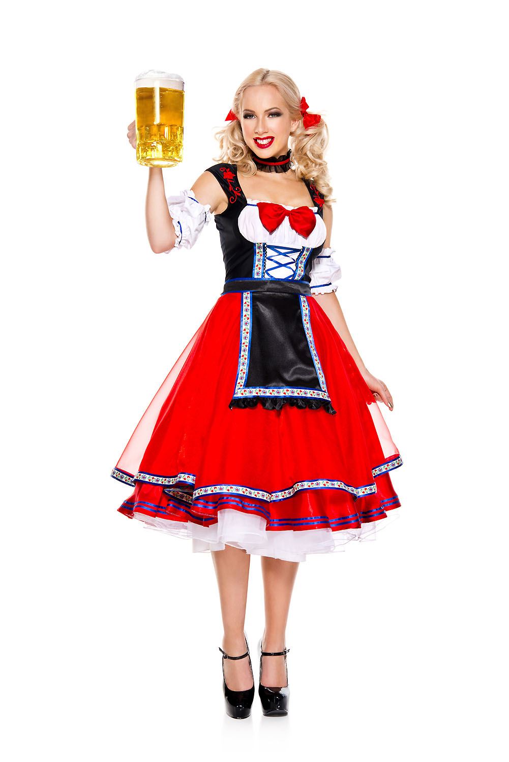 Oktoberfest beer Woman Costume Red by Music Legs only at  TeeJayTraders.com