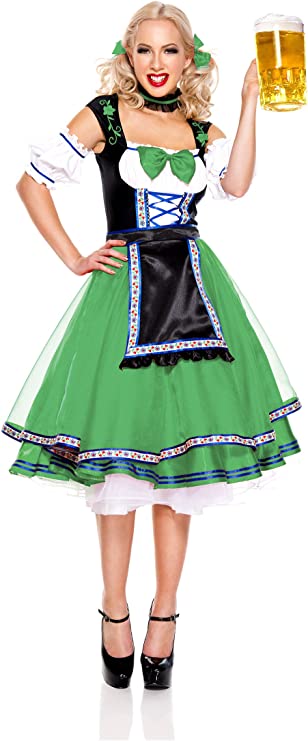 Oktoberfest beer Woman Costume Green by Music Legs only at  TeeJayTraders.com