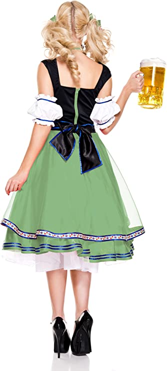 Oktoberfest beer Woman Costume Green by Music Legs only at  TeeJayTraders.com - Image 2