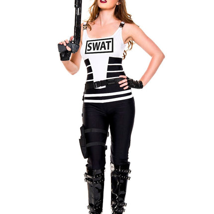 Sassy Swat Woman Costume by Music Legs only at  TeeJayTraders.com