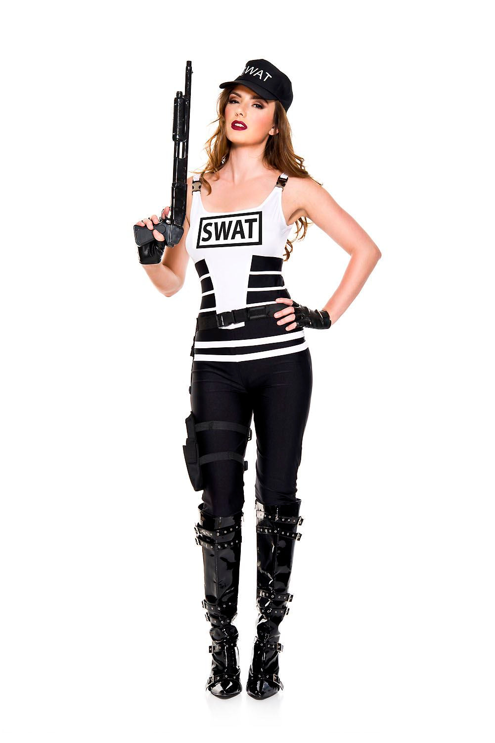 Sassy Swat Woman Costume by Music Legs only at  TeeJayTraders.com