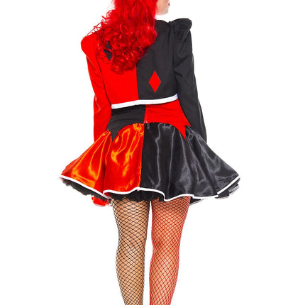Jester Quinn Woman Plus Costume by Music Legs only at  TeeJayTraders.com - Image 2