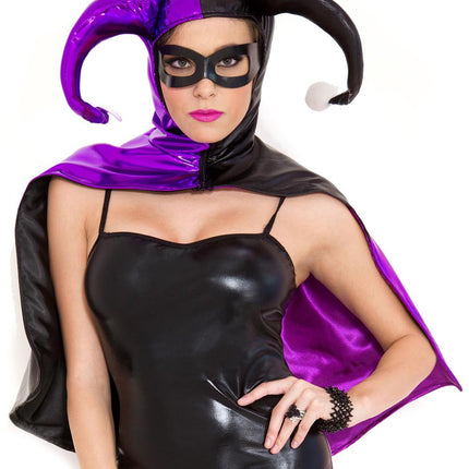Woman Jester Cape and Mask by Music Legs only at  TeeJayTraders.com
