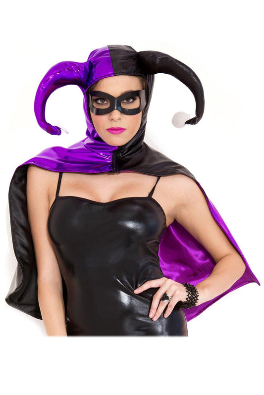 Woman Jester Cape and Mask by Music Legs only at  TeeJayTraders.com