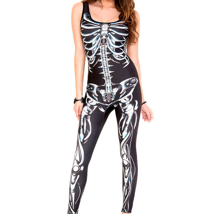 Skeleton Bodysuit Woman Costume by Music Legs only at  TeeJayTraders.com
