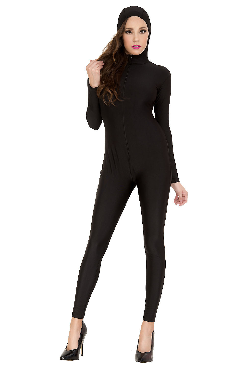 Woman Black Bodysuit by Music Legs only at  TeeJayTraders.com