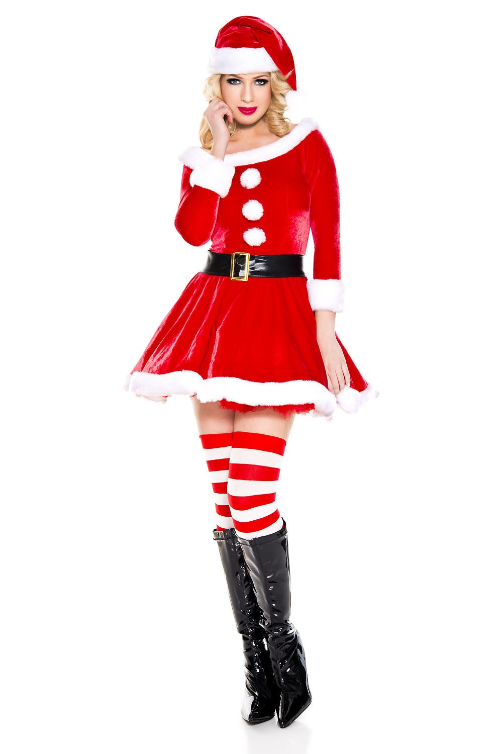 Mrs Claus Woman Hottie Costume by Music Legs only at  TeeJayTraders.com