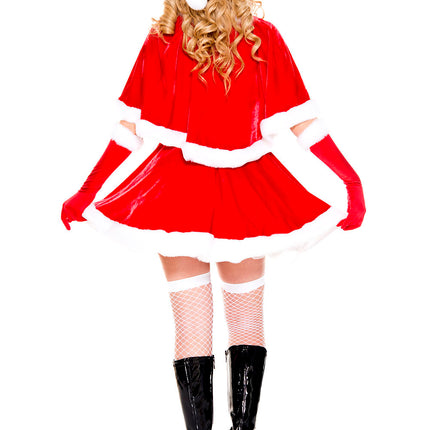Secret Santa Claus Woman Short Dress Costume by Music Legs only at  TeeJayTraders.com - Image 2