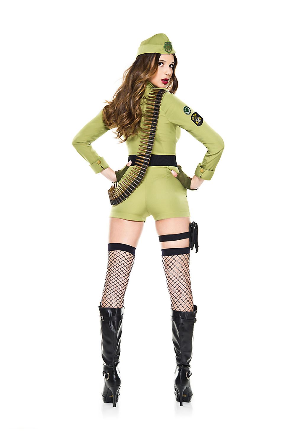 Army Sergeant Woman Costume by Music Legs only at  TeeJayTraders.com - Image 2