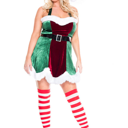 Plus Size North Pole Santa Woman Elf Costume by Music Legs only at  TeeJayTraders.com - Image 2