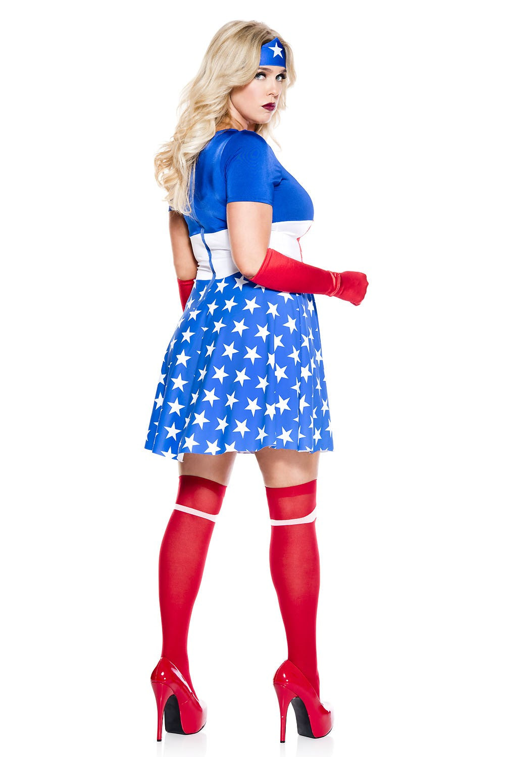 Plus Royal America Woman Hero Costume by Music Legs only at  TeeJayTraders.com - Image 2