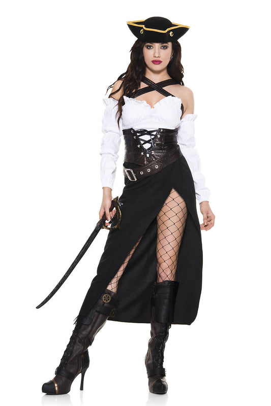 Adventurous Captain Women Costume by Music Legs only at  TeeJayTraders.com