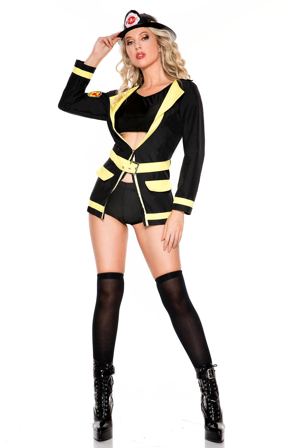 Hazardous Fire Chief Women Costume by Music Legs only at  TeeJayTraders.com