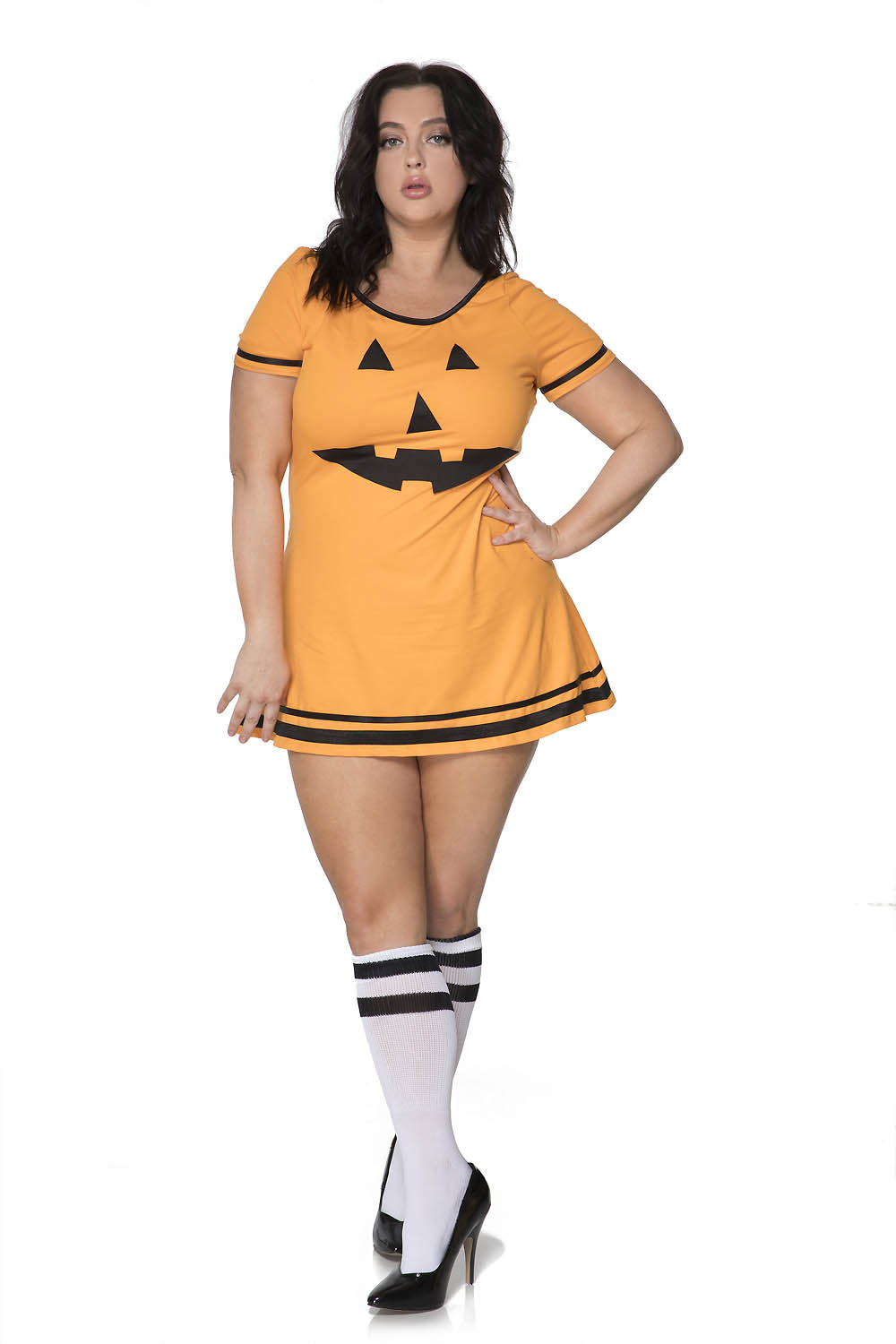 Jack O Lantern Pumpkin Plus Size Women Costume by Music Legs Costumes only at  TeeJayTraders.com