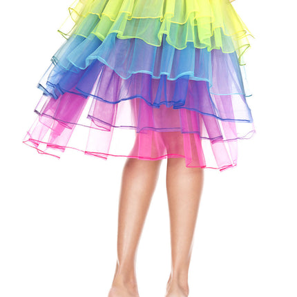 Rainbow Long Woman Tulle by Music Legs only at  TeeJayTraders.com