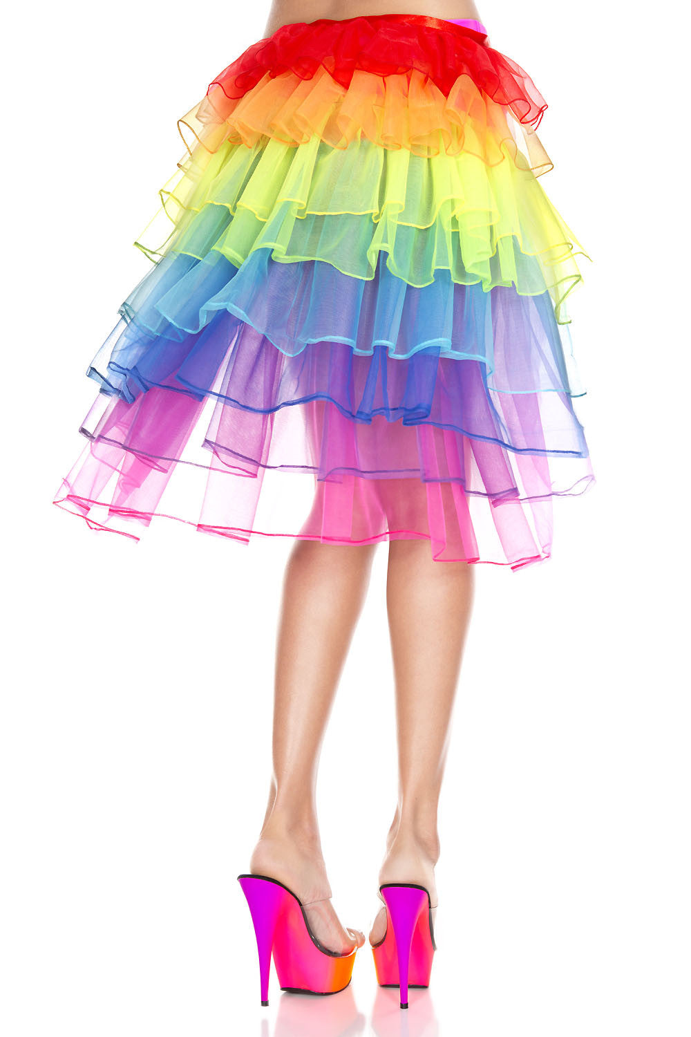 Rainbow Long Woman Tulle by Music Legs only at  TeeJayTraders.com