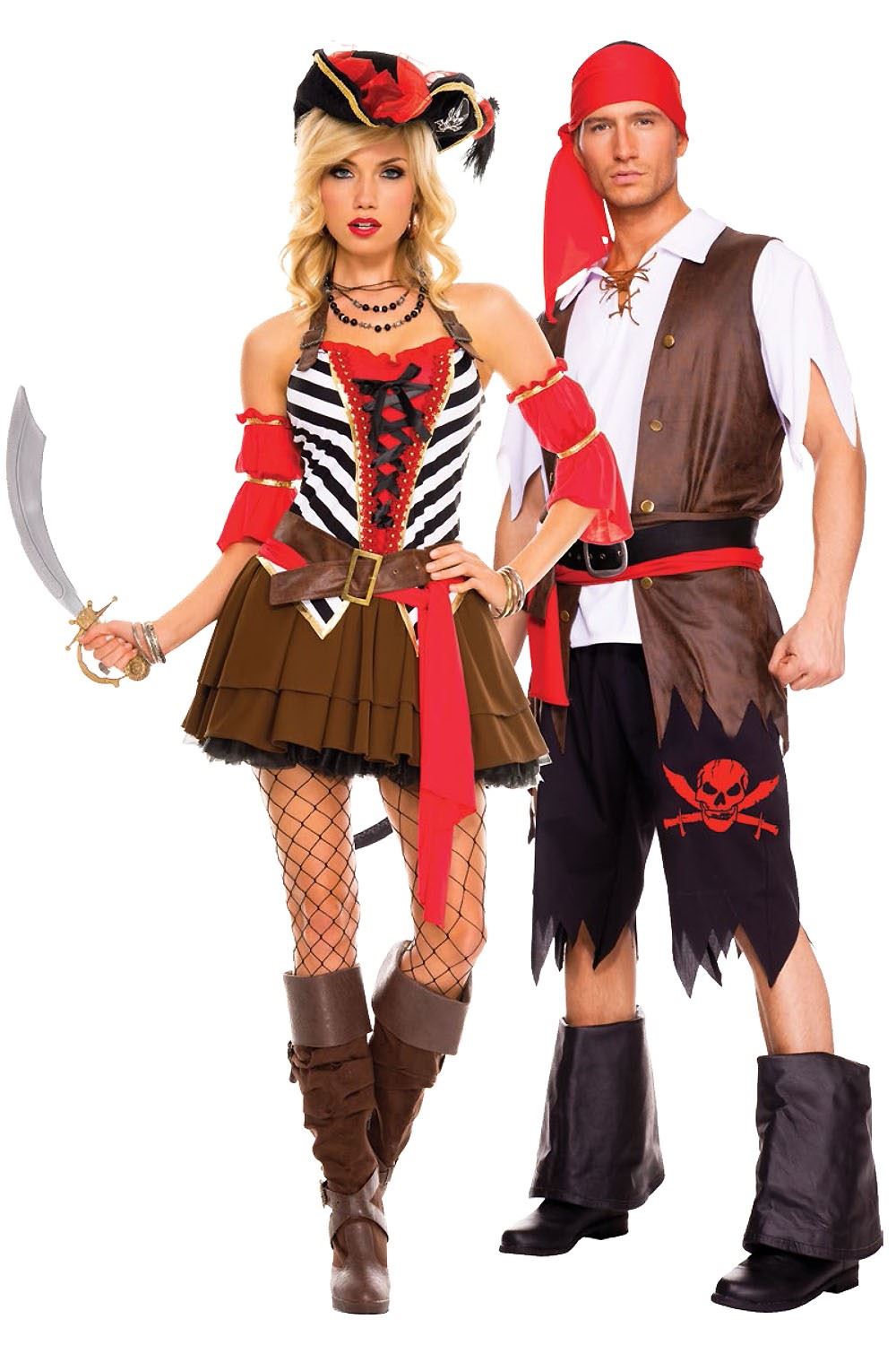 Buccaneer Pirate Men Costume by Music Legs only at  TeeJayTraders.com