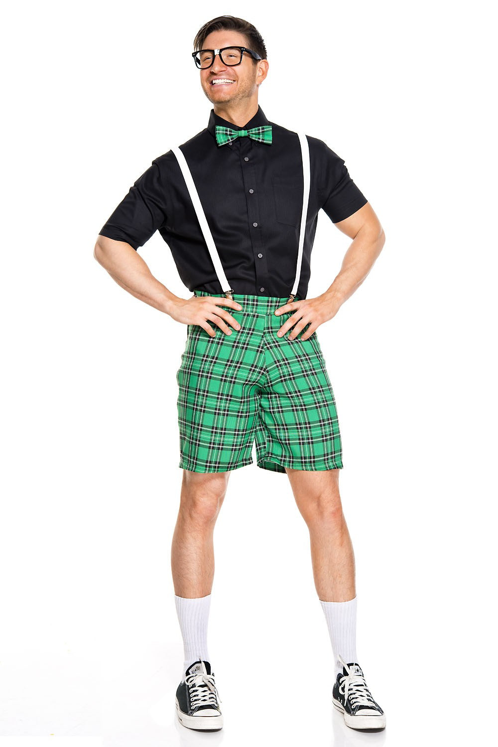 Classroom Nerd Men Costume Green by Music Legs only at  TeeJayTraders.com