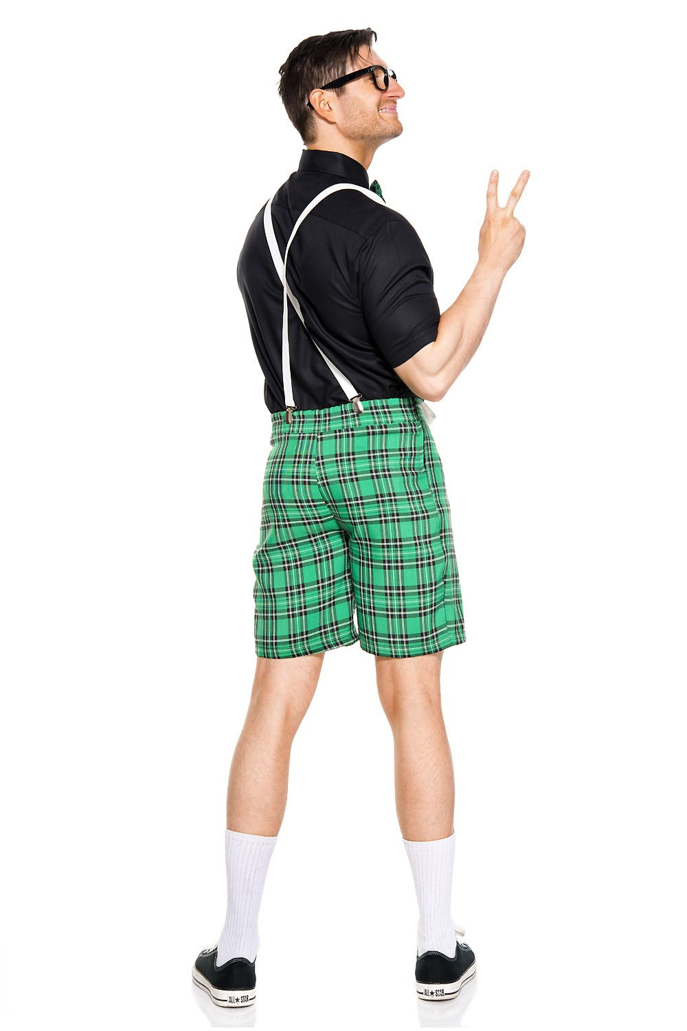 Classroom Nerd Men Costume Green by Music Legs only at  TeeJayTraders.com - Image 2