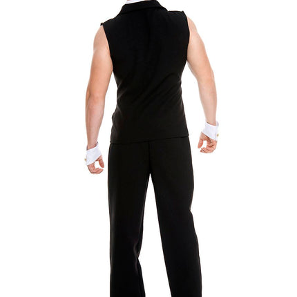 Airline Pilot Men Costume Black by Music Legs only at  TeeJayTraders.com - Image 2