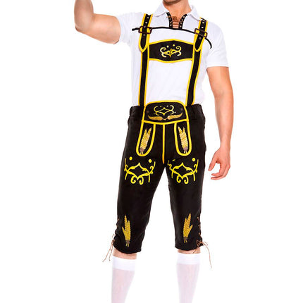German Beer Men Costume Black by Music Legs only at  TeeJayTraders.com