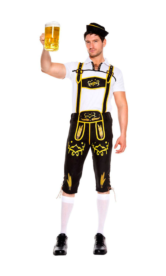 German Beer Men Costume Black by Music Legs only at  TeeJayTraders.com