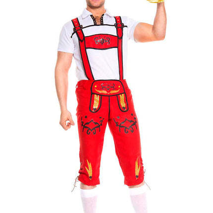 German Beer Men Red Costume by Music Legs only at  TeeJayTraders.com