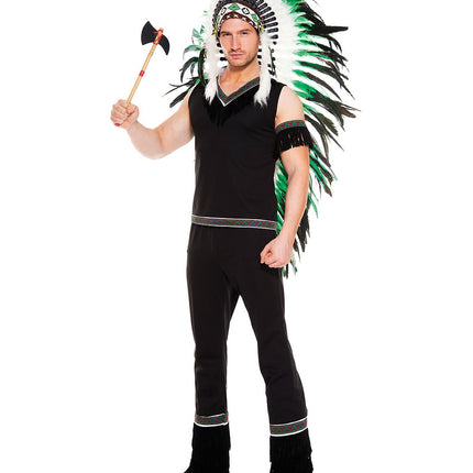 Cherokee Warrior Indian Men Costume by Music Legs only at  TeeJayTraders.com