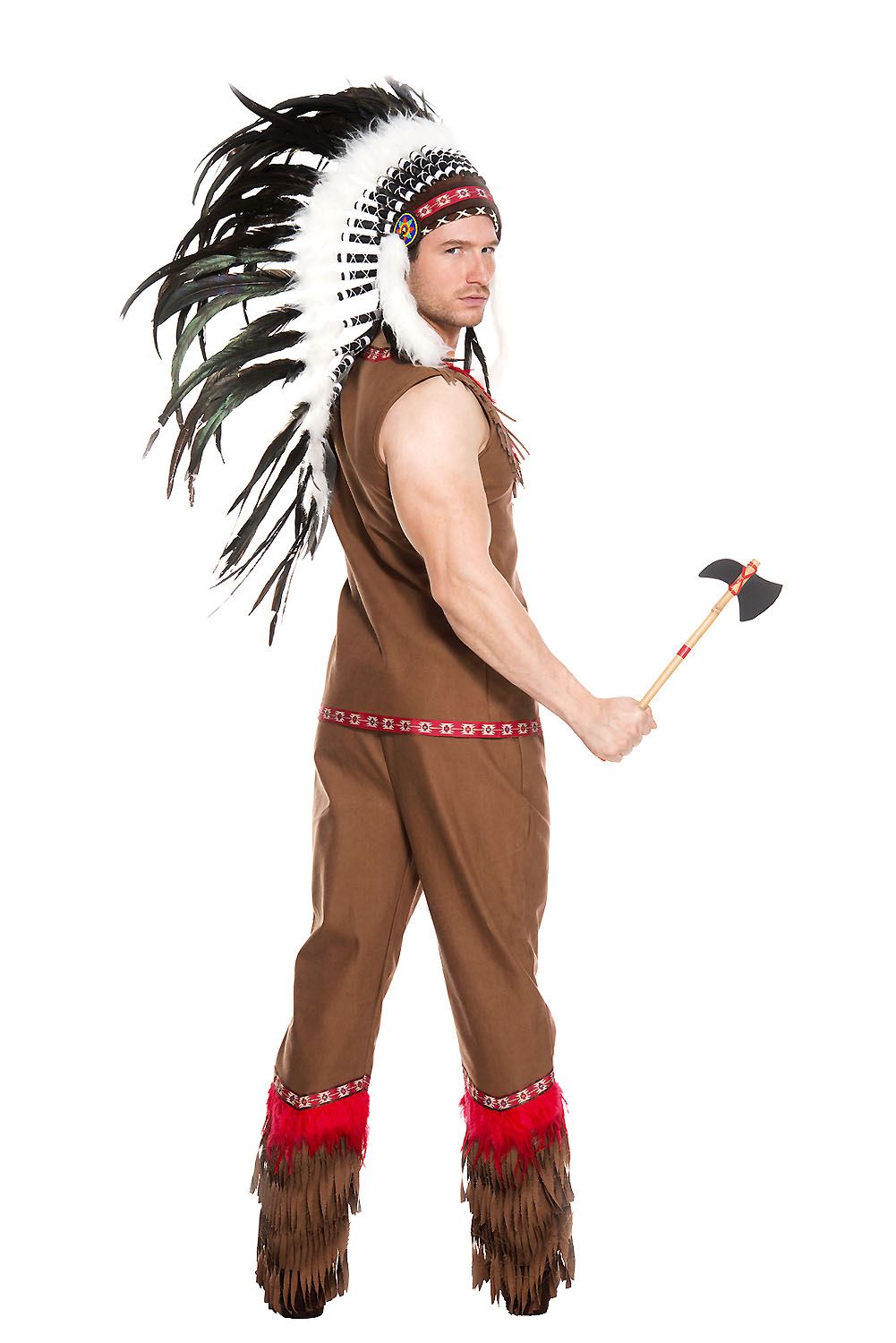 Indian Chief Men Costume by Music Legs only at  TeeJayTraders.com - Image 2