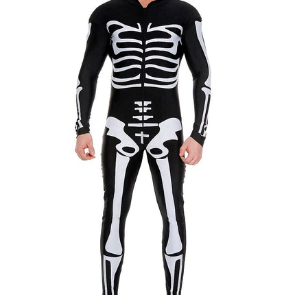 Skeleton Bodysuit Men Costume by Music Legs only at  TeeJayTraders.com