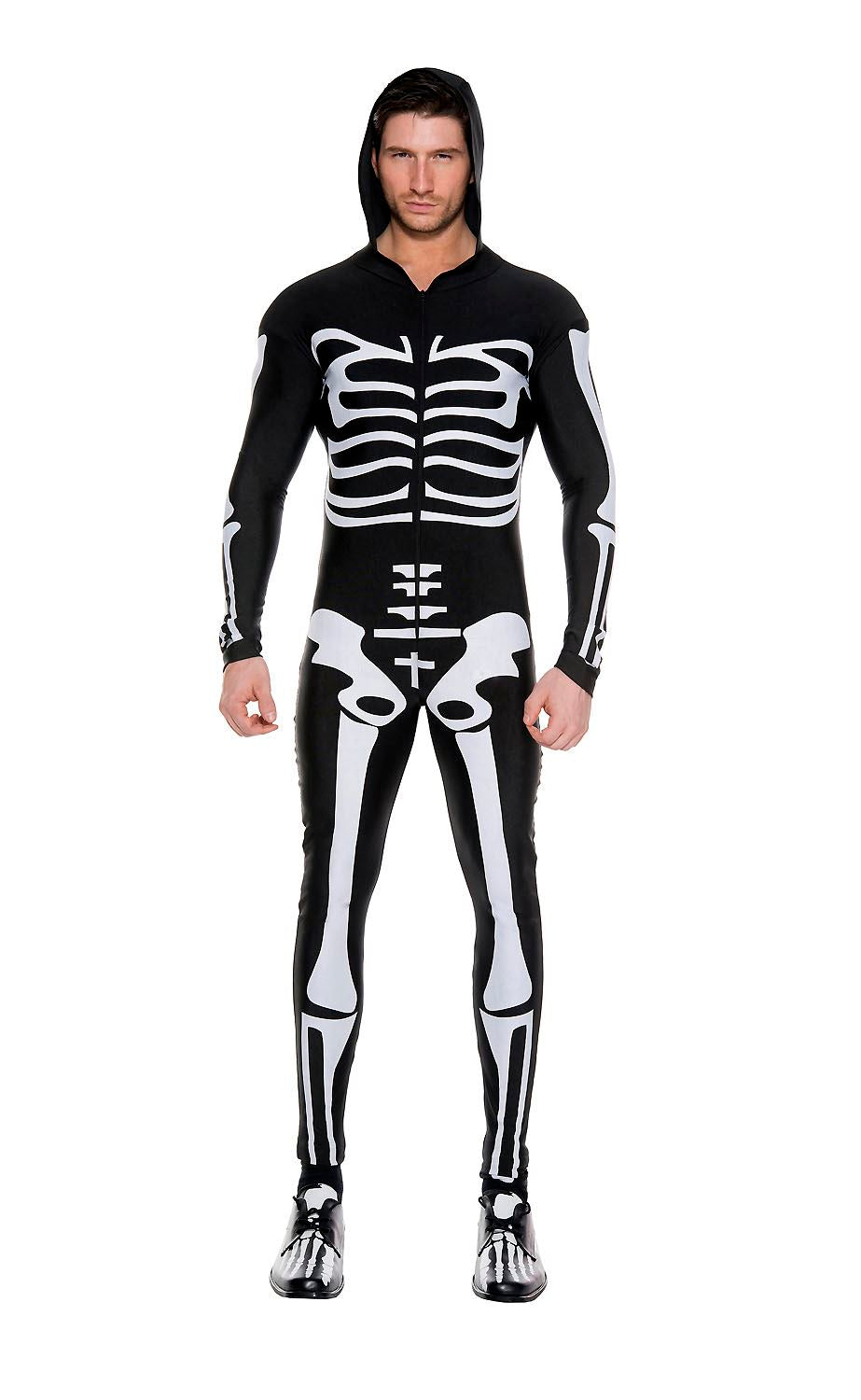 Skeleton Bodysuit Men Costume by Music Legs only at  TeeJayTraders.com