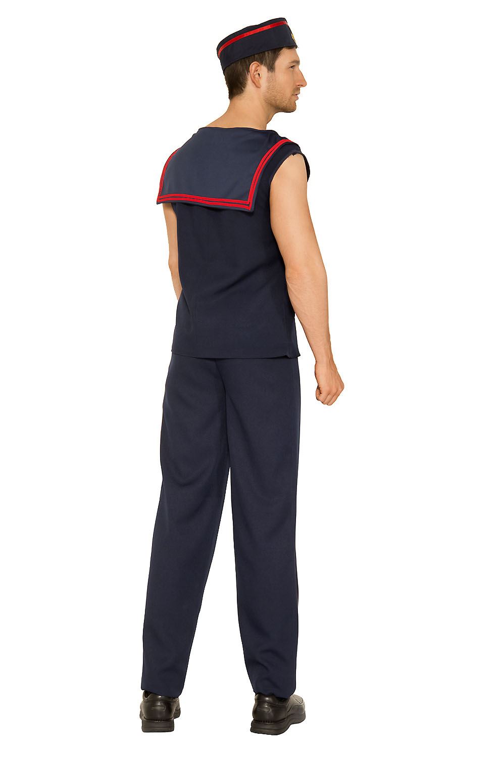 Sailor Navy Red Men Costume by Music Legs only at  TeeJayTraders.com - Image 2