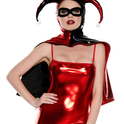 Woman Jester Cape and Mask by Music Legs only at  TeeJayTraders.com