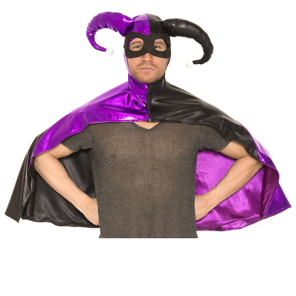 Men Harley Jester Hooded Cape with Mask by Music Legs only at  TeeJayTraders.com