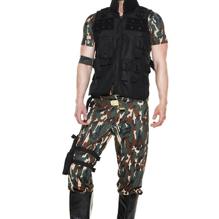 Army Soldier Men Costume by Music Legs only at  TeeJayTraders.com