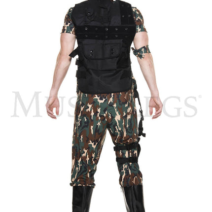 Army Soldier Men Costume by Music Legs only at  TeeJayTraders.com - Image 2