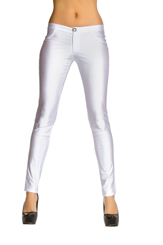 White Disco 80s Women Pants by Roma Costumes only at  TeeJayTraders.com